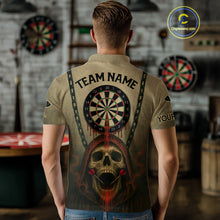 Load image into Gallery viewer, Custom Red Dripping Skull Halloween Dart Polo Shirt For Men Hallow&#39;s Eve Dart Team Jersey NYN1456
