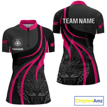 Load image into Gallery viewer, Custom Dart Jersey - Fuchsia &amp; Ebony Panther Power | Personalized Name For Women NYN0325