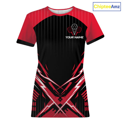 Black And Red Pickleball Shirt For Women Custom Name Pickleball Team Jersey Pickleball Player Gift NYN4589