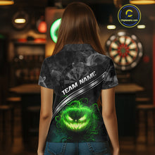 Load image into Gallery viewer, Halloween Women Darts Shirt Personalized Green Pumpkin Dartboard, Halloween Dart Jerseys NYN1164