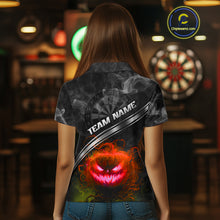 Load image into Gallery viewer, Halloween Women Darts Shirt Personalized Red Pumpkin Dartboard, Halloween Dart Jerseys NYN1165
