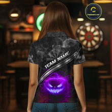 Load image into Gallery viewer, Halloween Women Darts Shirt Personalized Purple Pumpkin Dartboard, Halloween Dart Jerseys NYN1166