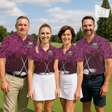 Load image into Gallery viewer, Mens Golf Clothing Pink Fluid Pattern Golf Polo Shirt Custom White Golf Clubs Ball Golf Upf Shirts NYN2935