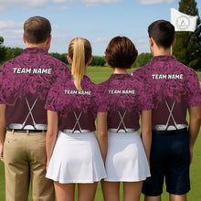 Load image into Gallery viewer, Mens Golf Clothing Pink Fluid Pattern Golf Polo Shirt Custom White Golf Clubs Ball Golf Upf Shirts NYN2935