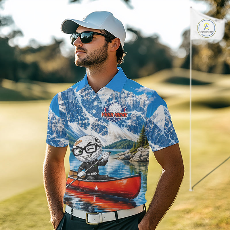 Golf Ball Canoe Golf Apparel Funny Golf Polos For Men Custom Golf Team Outfits, Upf Golf Shirts NYN3322