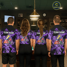 Load image into Gallery viewer, Personalized Purple Smokes 8 Ball Pool Billiard Shirt For Women Custom Billiard Rack Team Jersey NYN3143