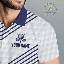 Load image into Gallery viewer, Patriotic Men's Golf Polo Shirts Custom American Flag Golf Apparel America 250Th Golf Shirt | Blue NYN3326