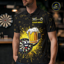 Load image into Gallery viewer, Funny Dartboard Cheer Beer Darts Team Shirt For Men Personalized Dart Polo Jerseys NYN2574