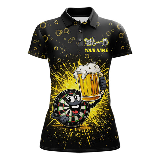 Funny Dartboard Cheer Beer Darts Team Shirt For Women Personalized Dart Polo Jerseys NYN2574