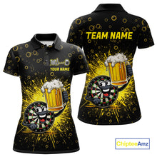 Load image into Gallery viewer, Funny Dartboard Cheer Beer Darts Team Shirt For Women Personalized Dart Polo Jerseys NYN2574