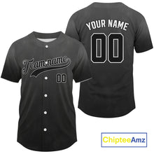Load image into Gallery viewer, Custom Black Minimalist Baseball Jersey For Men Personalized Classic Baseball Shirt NYN0838