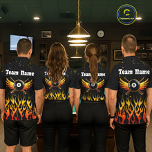 Load image into Gallery viewer, Flaming Phoenix Billiard League Shirts For Men Custom Wings 8 Ball Billiard Pool Jerseys NYN2309