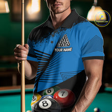 Load image into Gallery viewer, Custom 8 Ball Cue Billiards Polo &amp; Quarter-Zip Jersey Men's Pool Billiard League Jersey NYN2313