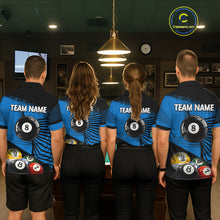 Load image into Gallery viewer, Custom 8 Ball Cue Billiards Polo &amp; Quarter-Zip Jersey Men's Pool Billiard League Jersey NYN2313