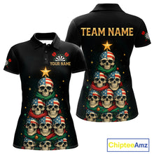 Load image into Gallery viewer, Custom Funny Christmas Darts Shirt For Women Outfits Xmas Holiday Skull Dart Jerseys NYN1279
