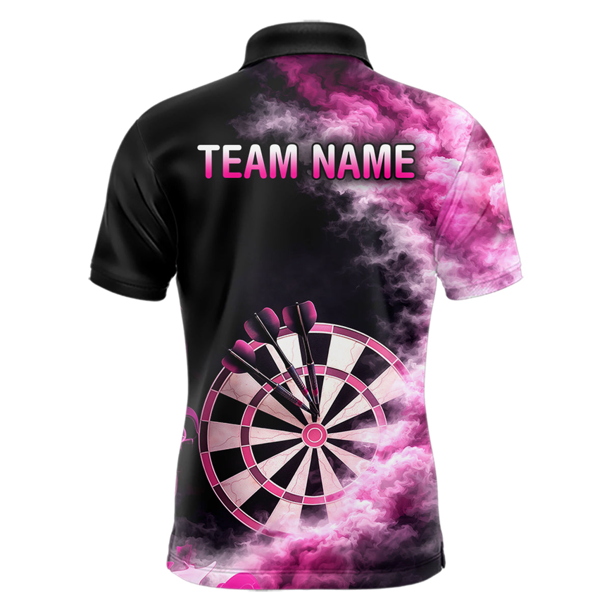 Custom Pink Smokes Dartboard & Arrow Men Darts Polo Shirt Personalized Darts Team Jerseys NYN2597