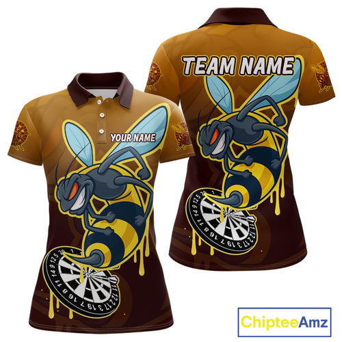 Ferocious Bee Dartboard 3D Funny Darts Shirt For Women - Custom Name & Team Jersey NYN0672