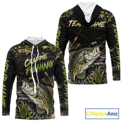 Personalized Crappie Performance Fishing Jerseys, Vintage Crappie Fish Tournament Fishing Shirts NYN4315