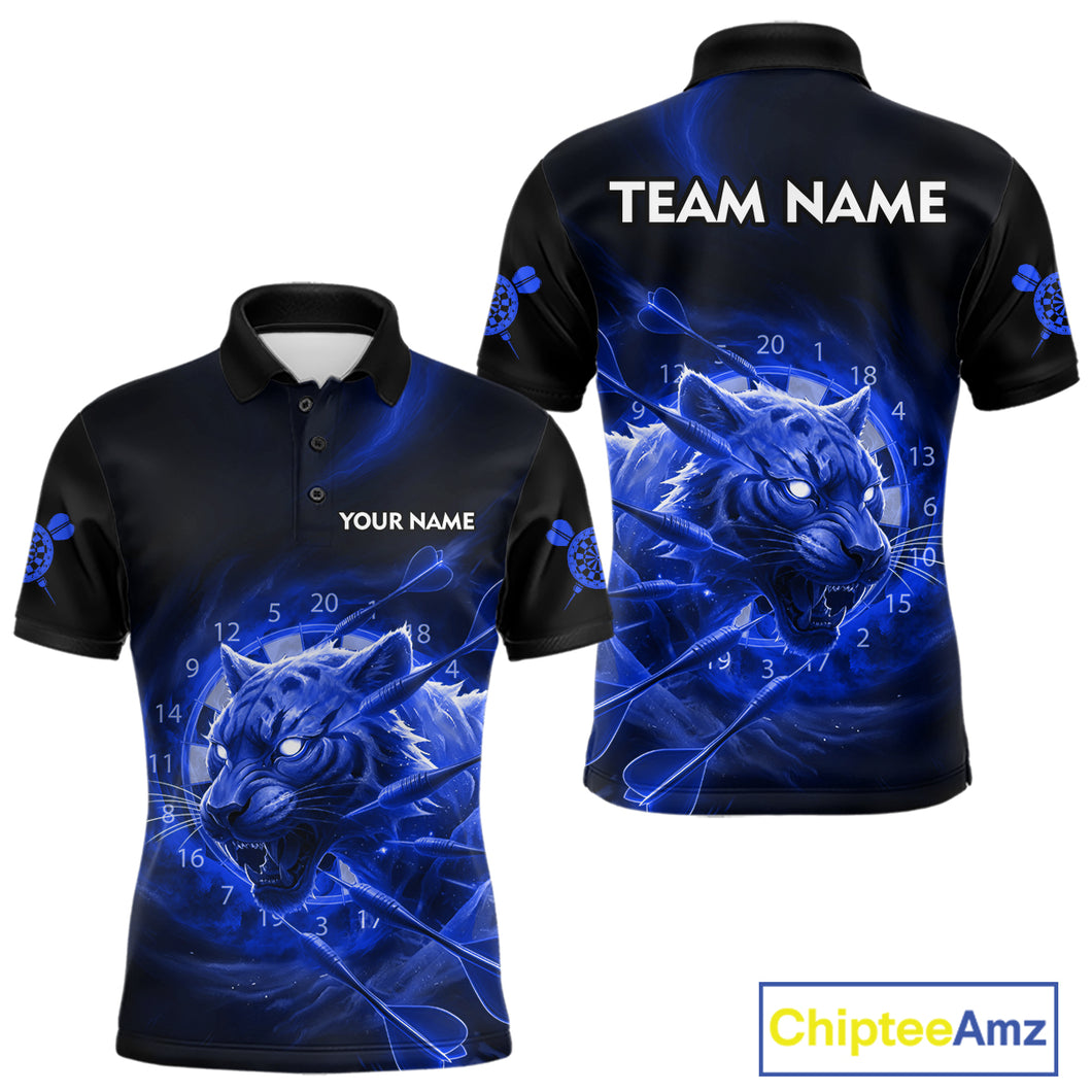 Custom Purple Fantasy Tiger Storm Dart Arrow Darts Polo Shirt For Men Dart Team Jerseys NYN1823