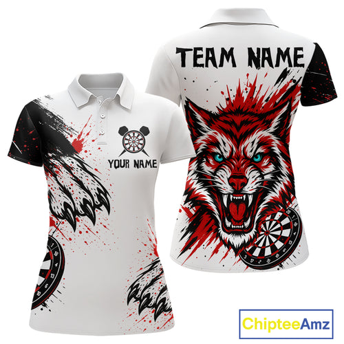 Colorful Splashed Tiger & Dartboard Women's Darts Shirt - Custom Name For Darts Jersey NYN0427