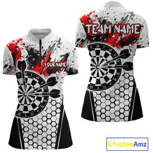 Load image into Gallery viewer, Dartboard Halftone Hexagon Grunge Darts Shirt For Women - Personalized Name For Players NYN0681