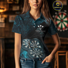 Load image into Gallery viewer, Triple Dartboards Grunge Darts Shirt For Men Custom Name For Players | Opt1 - Turquoise NYN0685