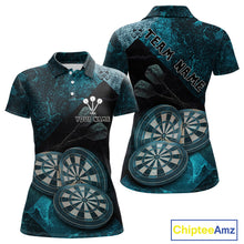 Load image into Gallery viewer, Triple Dartboards Grunge Darts Shirt For Men Custom Name For Players | Opt1 - Turquoise NYN0685