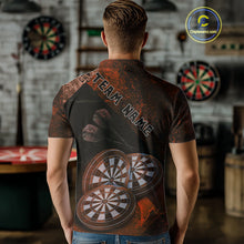 Load image into Gallery viewer, Triple Dartboards Grunge Darts Shirt For Men Custom Name For Players | Opt2 - Red NYN0686