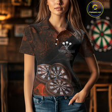 Load image into Gallery viewer, Triple Dartboards Grunge Darts Shirt For Women Custom Name For Players | Opt2 - Red NYN0686