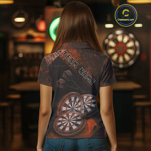 Load image into Gallery viewer, Triple Dartboards Grunge Darts Shirt For Women Custom Name For Players | Opt2 - Red NYN0686