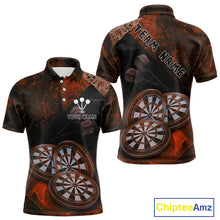 Load image into Gallery viewer, Triple Dartboards Grunge Darts Shirt For Men Custom Name For Players | Opt2 - Red NYN0686