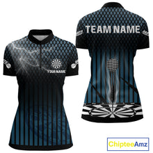 Load image into Gallery viewer, Azure Lightning Dartboard Electric Women&#39;s Dart Strike Shirt |  Custom Name For Darts Jersey NYN0440