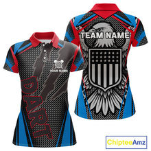 Load image into Gallery viewer, US Flag Eagle Multi Color Women&#39;s Dart Shirt - Custom Team Name For Darts Jersey NYN0452