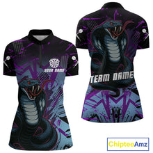 Load image into Gallery viewer, Fierce Cobra Multi Color Grunge Women&#39;s Dart Shirt - Custom Name For Darts Jersey NYN0456