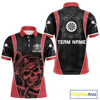 Vintage Pirate Skull Darts Team Shirt For Men - Personalized With Name And Team NYN0459