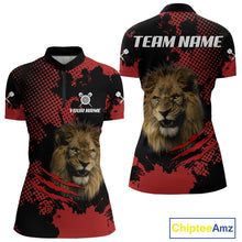 Load image into Gallery viewer, Grunge Lion Dartboard Custom Quarter-Zip Shirt For Women - Darts Team Jersey NYN0707