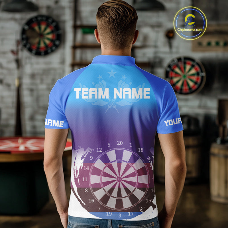 Colorful Grunge Dartboard Custom Polo Shirt For Men - Darts Team Jersey NYN0710