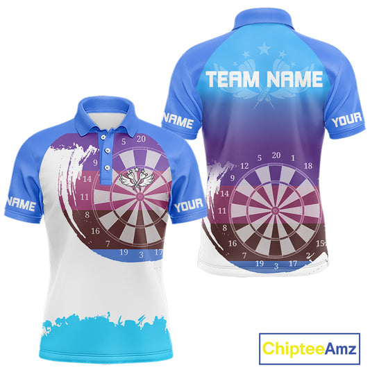 Colorful Grunge Dartboard Custom Polo Shirt For Men - Darts Team Jersey NYN0710