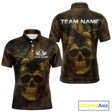 Load image into Gallery viewer, Custom Skull Eagle Grunge Polo Dart Shirt For Men Retro Patriotic Dart Jerseys NYN1337