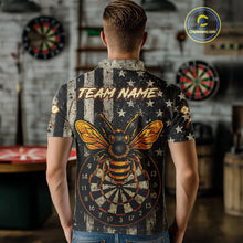Load image into Gallery viewer, Custom Bees Dartboard Patriotic Dart Polo Shirt For Men US Flag Grunge Dart Jersey NYN1360