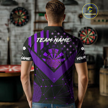 Load image into Gallery viewer, It&#39;s In My DNA Custom Purple Grunge Dart Polo Shirt For Men US Flag Dart Jerseys NYN1367