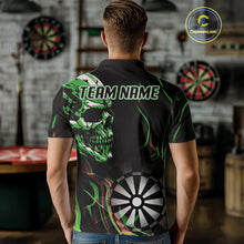 Load image into Gallery viewer, Custom Green And Orange Skull Dartboard Polo Dart Shirts For Men Darts Team Jersey NYN0999