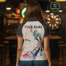 Load image into Gallery viewer, Human Play Darts Custom Colorful Darts Polo Shirt For Women - Darts Team Jersey NYN0729
