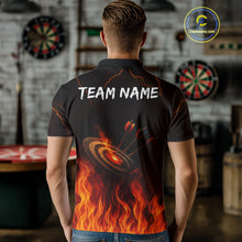 Load image into Gallery viewer, Flaming Darts &amp; Arrow Custom Darts Polo Shirt For Men - Darts Team Jersey NYN0732