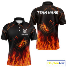 Load image into Gallery viewer, Flaming Darts &amp; Arrow Custom Darts Polo Shirt For Men - Darts Team Jersey NYN0732