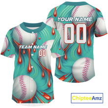 Load image into Gallery viewer, Men's Funny Baseball Jersey Custom Baseball Dripping With Baseball Team Shirts | Green NYN1035
