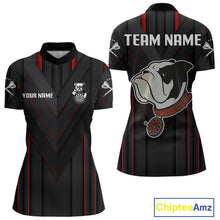 Load image into Gallery viewer, Personalized Bulldog With Darts Necklace Women's Darts Shirt - Custom Name For Players NYN0522
