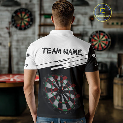 Red Dart Arrows & Black Spider Darts Shirt For Men - Custom Dart Player Uniform NYN0525