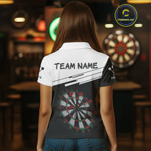 Load image into Gallery viewer, Red Dart Arrows &amp; Black Spider Darts Shirt For Women - Custom Dart Player Uniform NYN0525