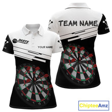 Load image into Gallery viewer, Red Dart Arrows &amp; Black Spider Darts Shirt For Women - Custom Dart Player Uniform NYN0525